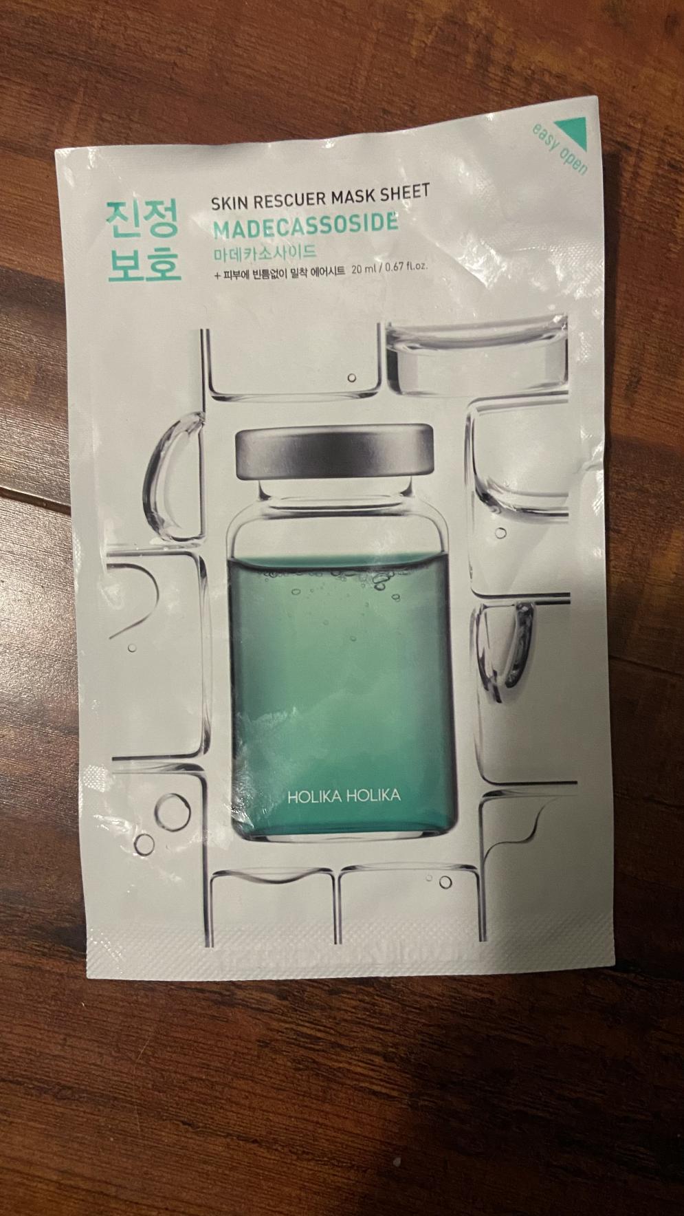 HOLIKA HOLIKA SKIN RESCUER マスク　プランエス Skin Rescuer Mask Sheet - Madecassoside - Holika Holika