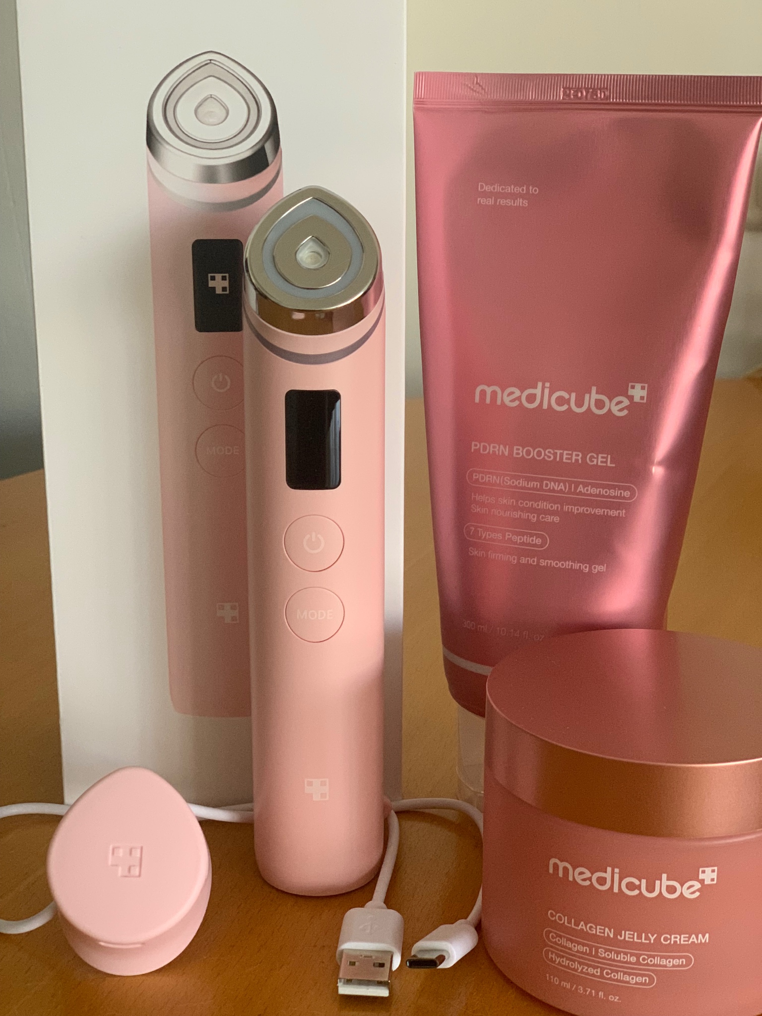 AGE-R Booster Pro Pink Glass Skin Device Set | Korean Beauty