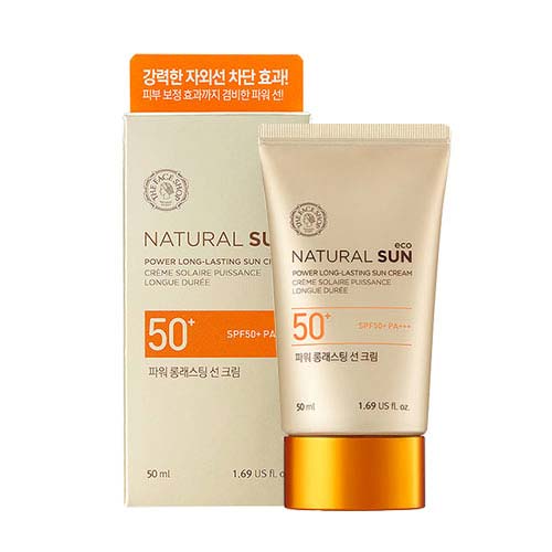 [THE FACE SHOP] Natural Sun Eco Power Long Lasting Sunblock SPF 50+ pa+++ 50ml