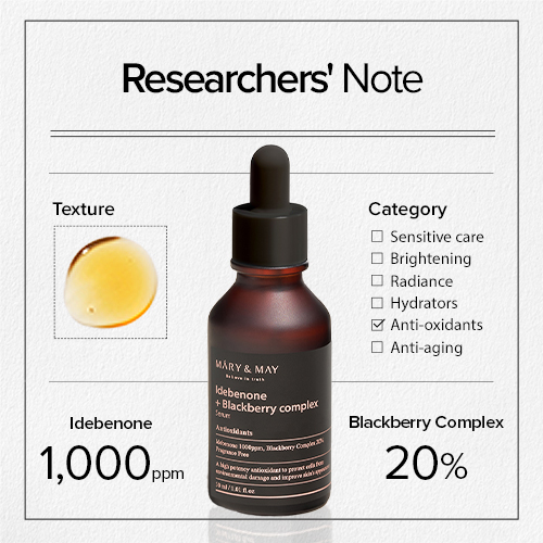 [Mary&May] Idebenone + Blackberry Complex Serum 30ml