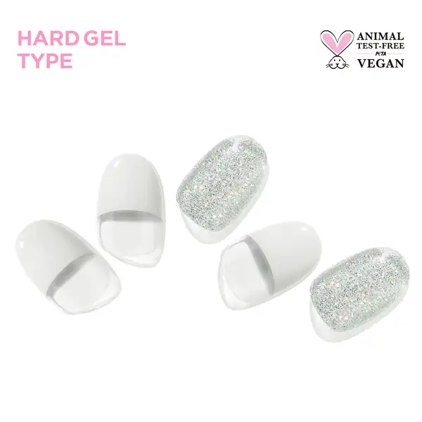 Glam White French Nail Strips