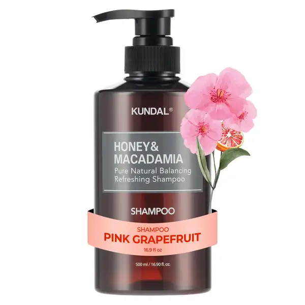 Honey & Macadamia Natural Shampoo 500ml #Pink Grapefruit