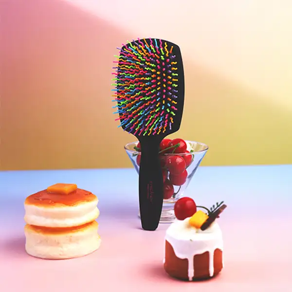 Rainbow Volume S Paddle Brush_Black