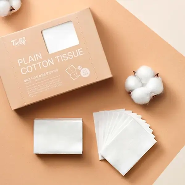 Plain Cotton Tissue Puff (100 pads)