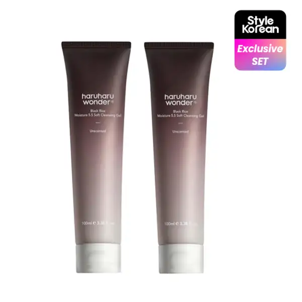 Black Rice Moisture 5.5 Soft Cleansing Gel Double Duo (100ml+100ml)