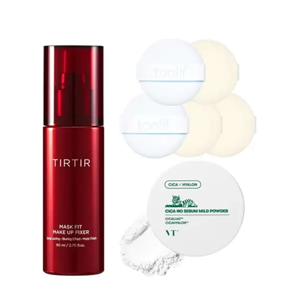 Matte Base Perfection Set (Puff 5ea+ No-Sebum Powder + Fixer)