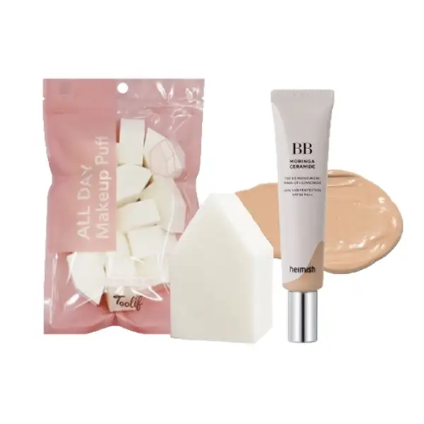 Soft Glow & Natural Base Set (Puff + BB Cream #23 Light Medium)