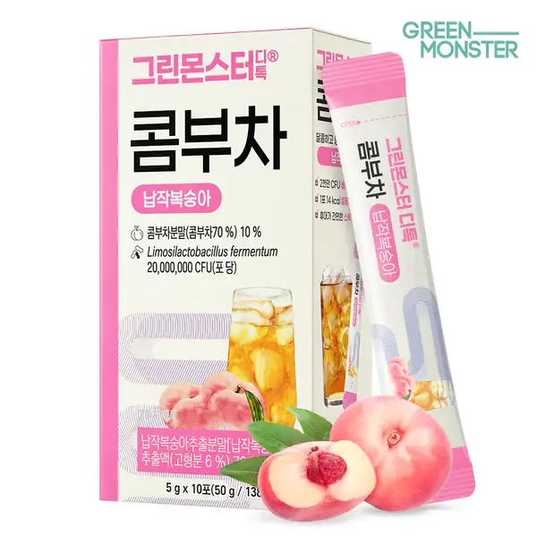 D-Toc Kombucha Flat Peach (10 sticks)
