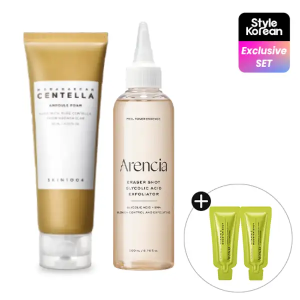 Daily Cleanse, Weekly Renew Duo (SKIN1004 Cleanse & ARENCIA Exfoliate)