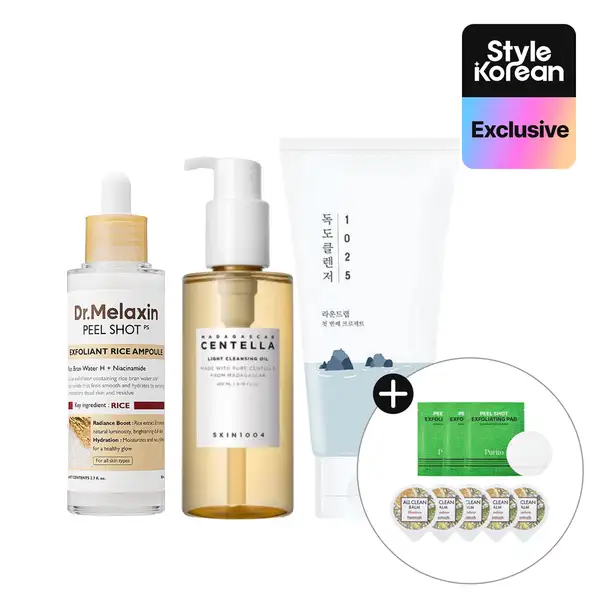 Cleanse & Exfoliate MD Pick's Trio (Centella Oil + Dokdo Cleanser + Exfoliator)