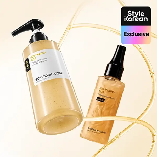 Silk Peptide EGF Collagen Shampoo+Scalp Serum Set