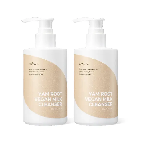 [Isntree] Yam Root Vegan Milk Cleanser Double Duo (220ml+220ml)
