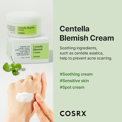 [COSRX] Крем против воспалений с экстрактом Центеллы Centella Blemish Cream 30мл