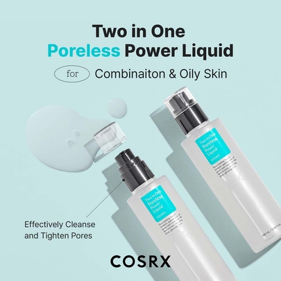 [COSRX] Тонер Two In One Poreless Power Liquid 100мл (очистка и сужение расширенных пор)