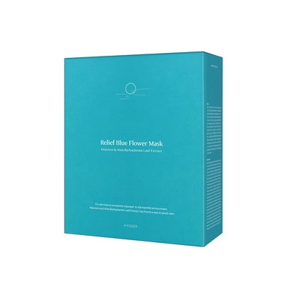 [HYGGEE] Тканевая маска Relief Blue Flower Mask 10шт