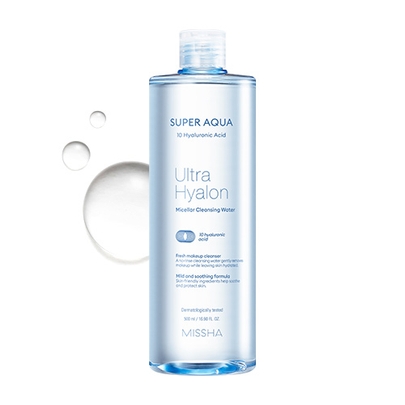 [Missha] Увлажняющая мицеллярная вода с гиалуроновой кислотой Super Aqua Ultra Hyalron Micellar Cleansing Water 500 мл