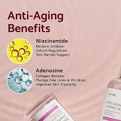 [iUNIK] Серум для сияния кожи Rose Galactomyces Synergy Serum 50мл