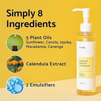 [iUNIK] Гидрофильное масло с календулой Calendula Complete Cleansing Oil 200мл