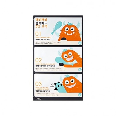 [A'PIEU] Goblin Blackhead 3-Step Nose Pack