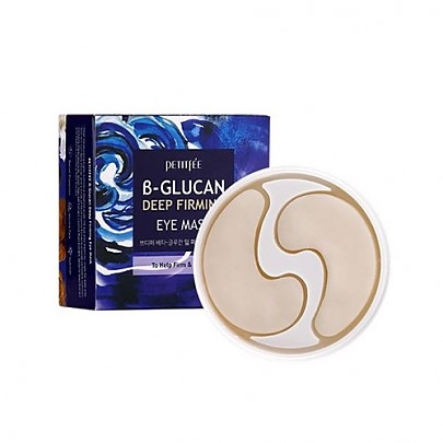 [PETITFEE] Укрепляющие тканевые патчи для глаз B-Glucan Deep Firming Eye Mask (60 шт)70гр