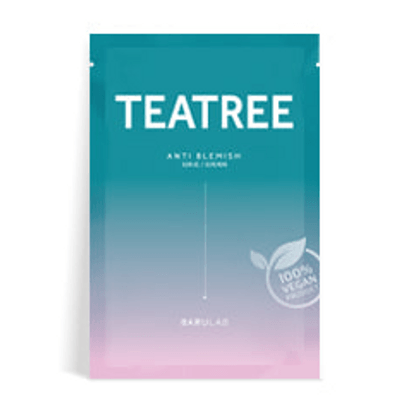 [Barulab] Веганская себорегулирующая тканевая маска с чайным деревом The Clean Vegan TEATREE Mask 1шт