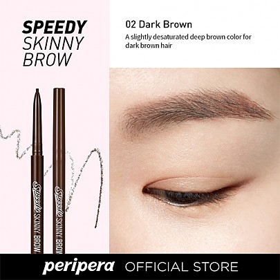 [Peripera] Тонкий карандаш для бровей Speedy Skinny Brow #02 Dark Brown