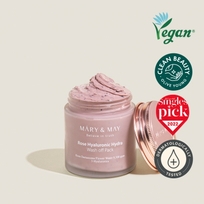 [Mary&May] Увлажняющая глиняная маска с розой Rose Hyaluronic Hydra Wash off Pack 125гр