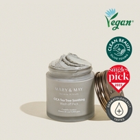 [Mary&May] Успокаивающая глиняная маска CICA TeaTree Soothing Wash off Pack 125гр