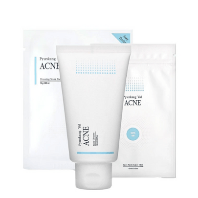 [Pyunkang Yul] Очищающее средство для проблемной кожи ACNE Facial Cleanser 120мл + патчи для точечного ухода ACNE Spot Patch Super Thin 1шт + тканевая маска ACNE Dressing Mask Pack 1шт