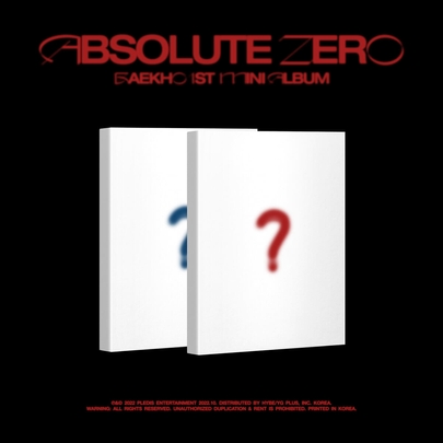 [K-POP] BAEKHO 1st Mini Album - Absolute Zero (BURNING VER. / MELTING VER.)