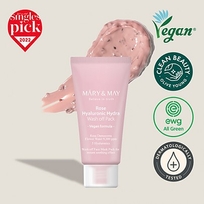 [Mary&May] Увлажняющая глиняная маска с розой Rose Hyaluronic Hydra Wash off Pack 30гр