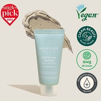 [Mary&May] Успокаивающая глиняная маска CICA TeaTree Soothing Wash off Pack 30гр