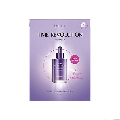 [Missha] Ампульная тканевая маска Time Revolution Night Repair Ampoule Mask 5x 30г 2023 (1шт)