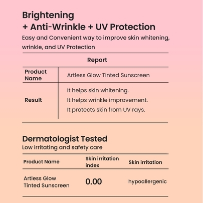 [Heimish] Солнцезащитный крем с тональным эффектом Artless Glow Tinted Sunscreen Shine Beige SPF50+ PA+++ 40ml