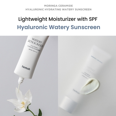 [Heimish] Увлажняющий солнцезащитный крем  Moringa Ceramide Hyaluronic Acid Hydrating Watery Sunscreen 50ml