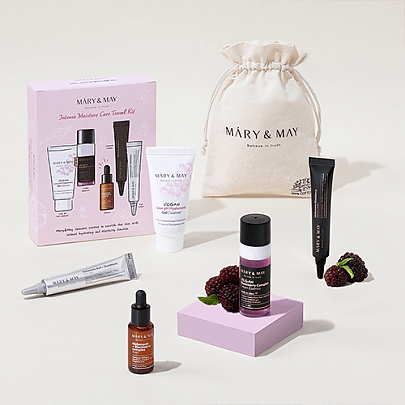 [Mary&May] Набор для путешествий Intense Moisture Care Travel Kit (Cleanser+Toner+Serum+Cream+Eye cream)