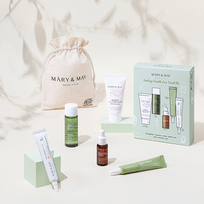 [Mary&May] Успокаивающий набор для путешествий Soothing Trouble Care Travel Kit (Toner+Serum+Cream+Suncream+Gel cleanser)