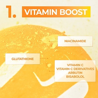 [Numbuzin] Тканевая маска для ровного тона No.5 Vitamin Spotlight Sheet Mask (4шт)