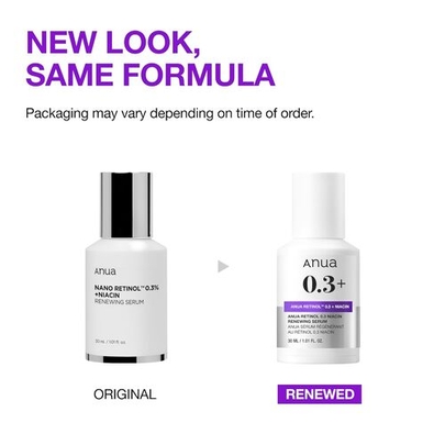 [Anua] *обновление* Сыворотка с наноретинолом Nano Retinol 0.3% + Niacin Renewing Serum 30мл