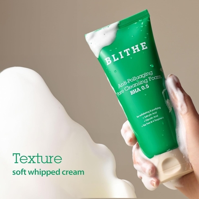 [blithe] Пенка для очищения лица Anti-Polluaging Pore Cleansing Foam BHA 0.5 150мл