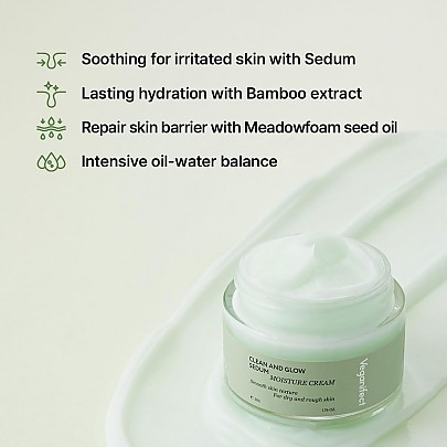 [Veganifect] Увлажняющий крем для сияния кожи Clean and Glow Sedum Moisture Cream 50гр