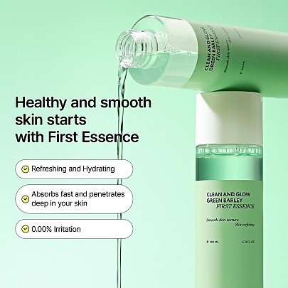 [Veganifect] Первая эссенция Clean and Glow Green Barley First Essence 200мл