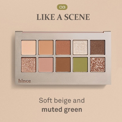 [hince] Палетка теней New Depth Eyeshadow Palette (4 оттенка на выбор)