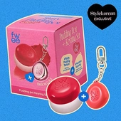 [fwee] Набор (румяна и брелок) *new Keyring Set* Lip&Cheek Blurry Pudding Pot (30 оттенков на выбор)