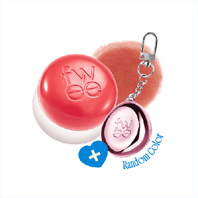 [fwee] Набор (румяна и брелок) *new Keyring Set* Lip&Cheek Blurry Pudding Pot (30 оттенков на выбор)
