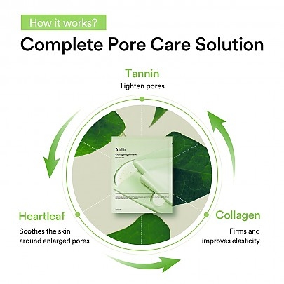 [Abib] Гидрогелевая маска с Гуттуинией Collagen Gel Mask Heartleaf Jelly (4шт)