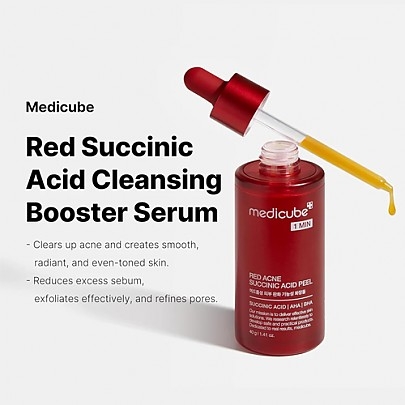 [MEDICUBE] Сыворотка-пилинг с янтарной кислотой (нужно смывать) Red Acne Succinic Acid Peel 40гр