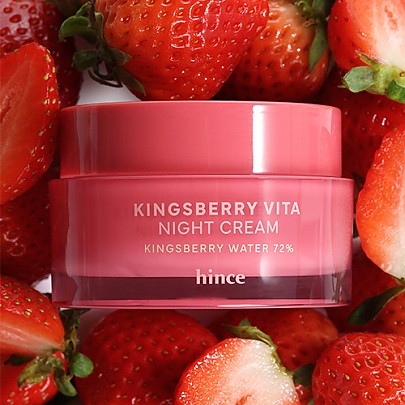 [hince] Гель-крем для лица с экстрактом клубники Kingsberry Vita Night Cream 50гр