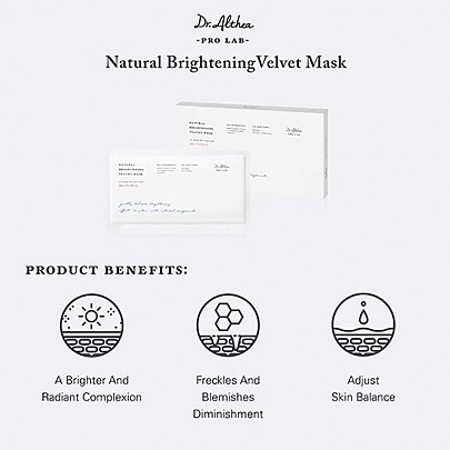 [Dr.Althea] Тканевые маски для выравнивания тона Natural Brightening Velvet Mask (6шт)