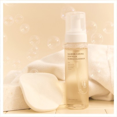 [HEVEBLUE] Пенка для умывания Salmon Caring Centella Bubble Cleanser 200мл